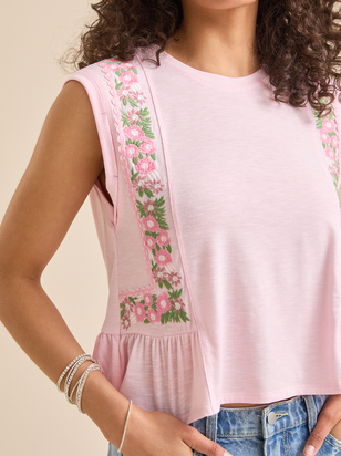 Maisey Embroidered Knit Top - ARULA