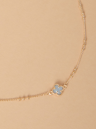 Dainty Clover Charm Choker Necklace - ARULA - 