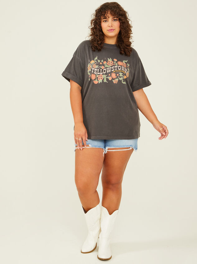 Yellowstone Floral Tee Detail 5 - ARULA