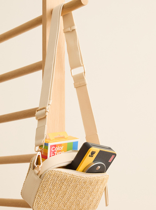 Raffia Straw Crossbody Bag - ARULA - 