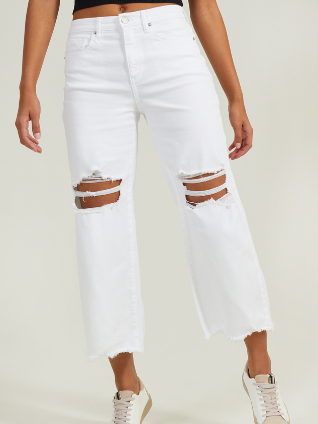 Brianna Cropped Straight Jeans Detail 2 - ARULA