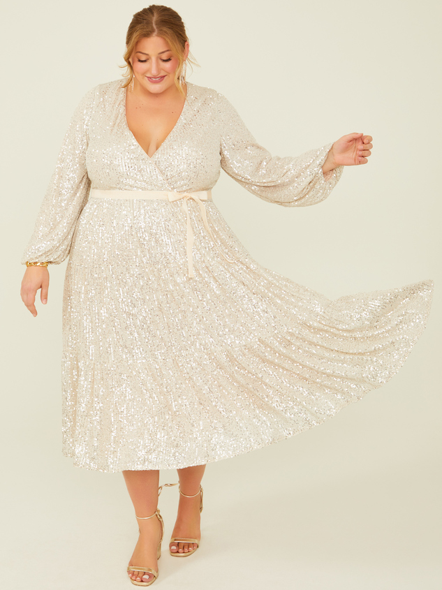 Reign Sequin Midi Dress Detail 3 - ARULA