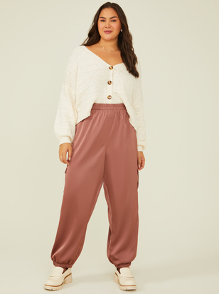 Roxanne Satin Joggers - ARULA