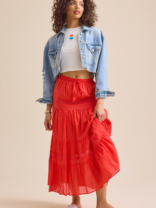 Austin Lace Midi Skirt - ARULA - 
