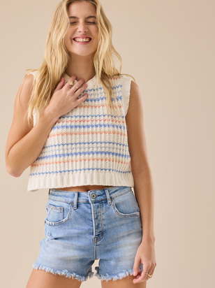 Micha High Rise Denim Shorts - ARULA - 