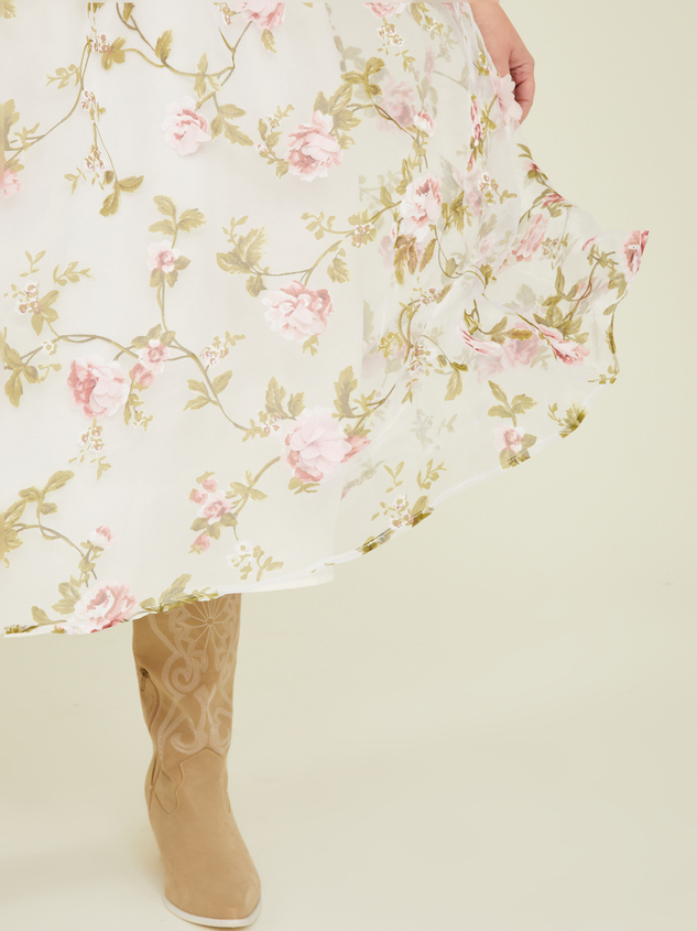 Aria 3D Floral Dress Detail 5 - ARULA