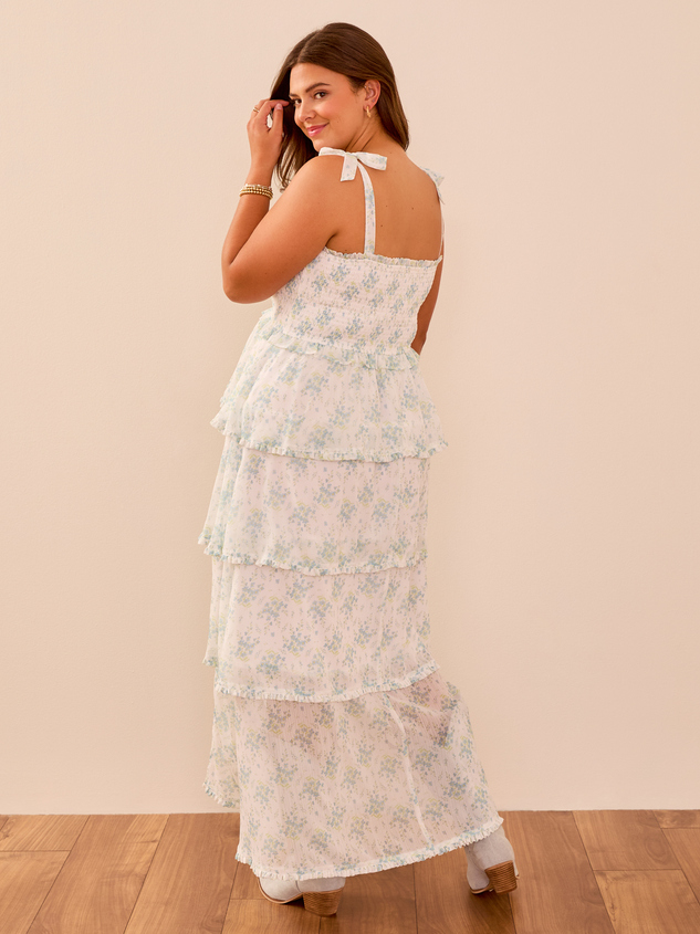 Londyn Floral Tiered Maxi Dress Detail 4 - ARULA