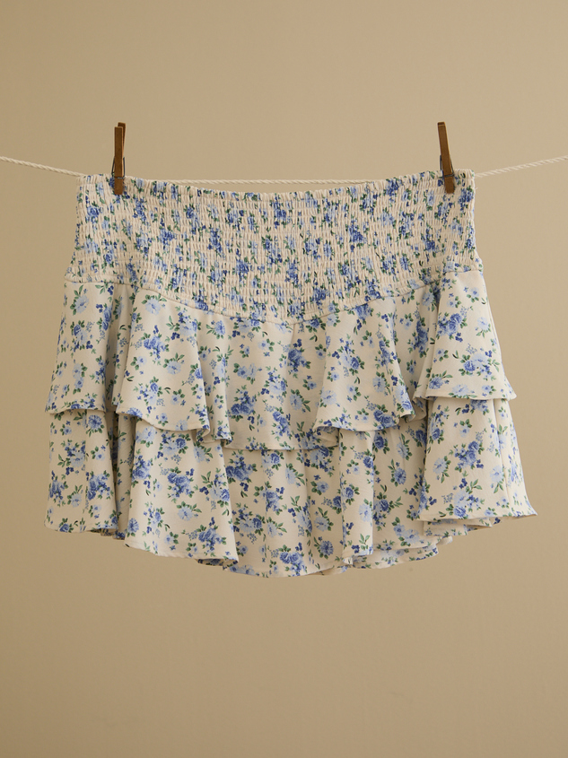 Gracelynn Smocked Floral Skort Detail 3 - ARULA