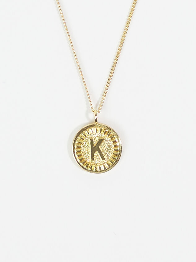 18k Gold Monogram Necklace - K - ARULA