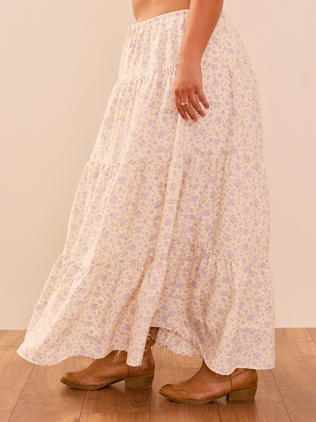 Hadley Floral Midi Skirt Detail 4 - ARULA