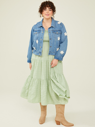 Flower Power Denim Jacket - ARULA