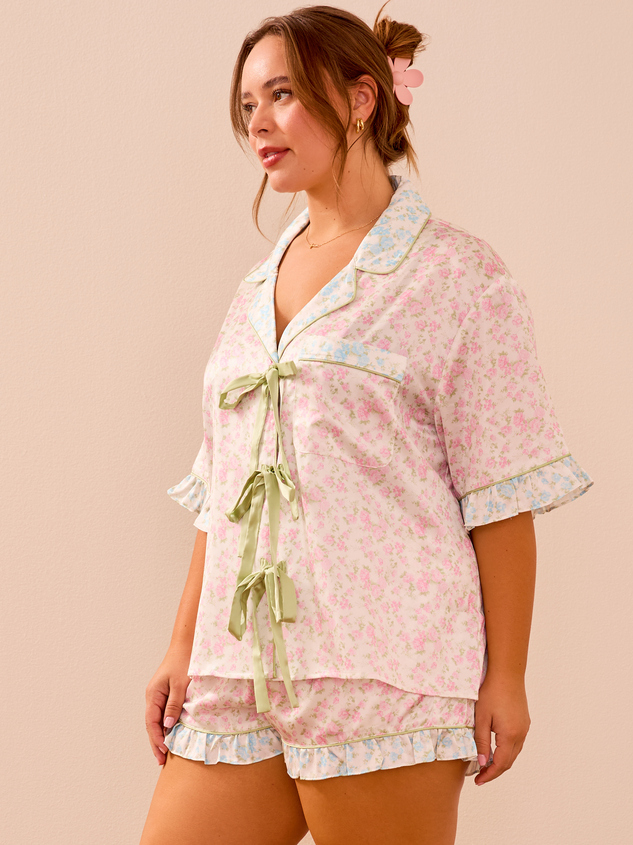 Zella Floral Sleep Top Detail 4 - ARULA