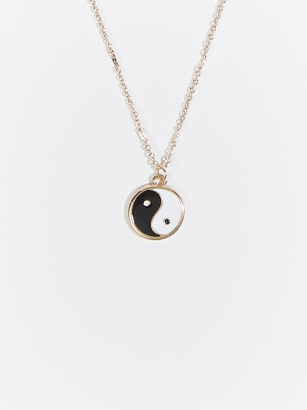 Ying Yang Charm Necklace Detail 2 - ARULA