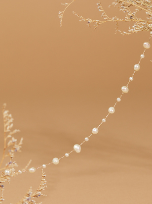 Dainty Pearl Stone Choker Necklace - ARULA