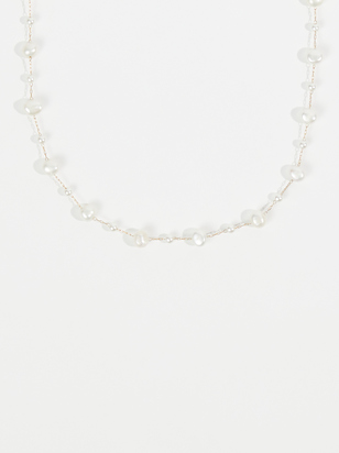 Dainty Pearl Stone Choker Necklace - ARULA