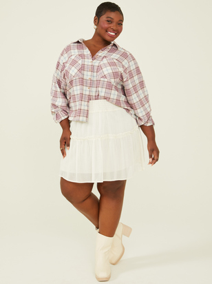Natalia Plaid Flannel Top - ARULA