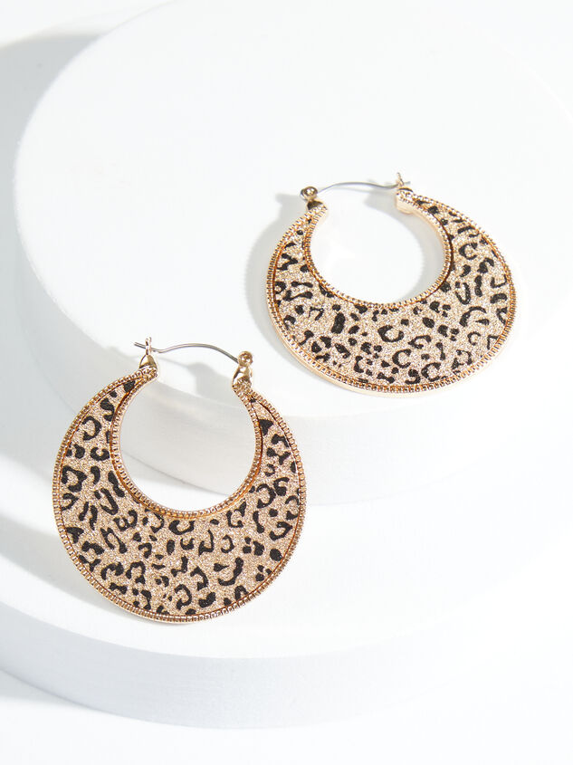 Leopard Hoop Earrings Detail 1 - ARULA