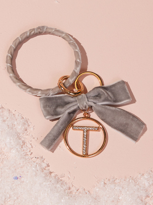 Velvet Monogram Keychain - T - ARULA