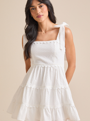 Ava Clip Dot Mini Dress - ARULA - 