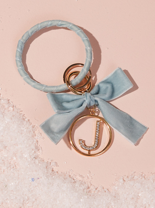 Velvet Monogram Keychain - J - ARULA