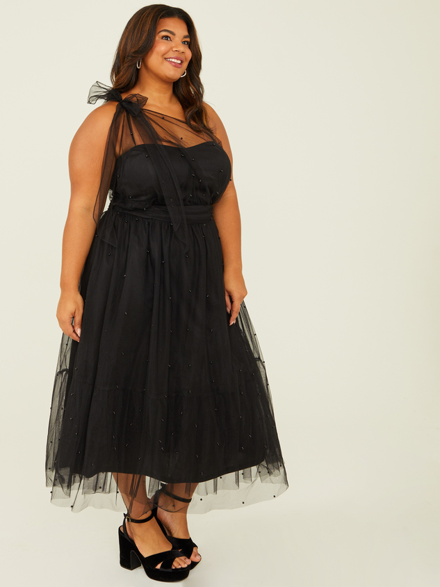Vivienne Tulle Maxi Dress Detail 4 - ARULA