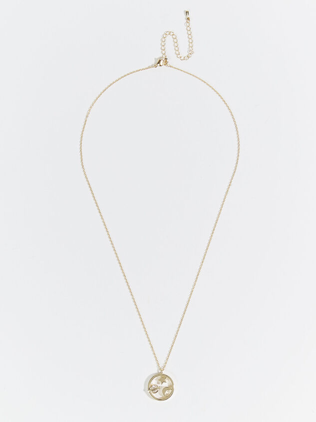 18k Gold Celestial Necklace Detail 2 - ARULA