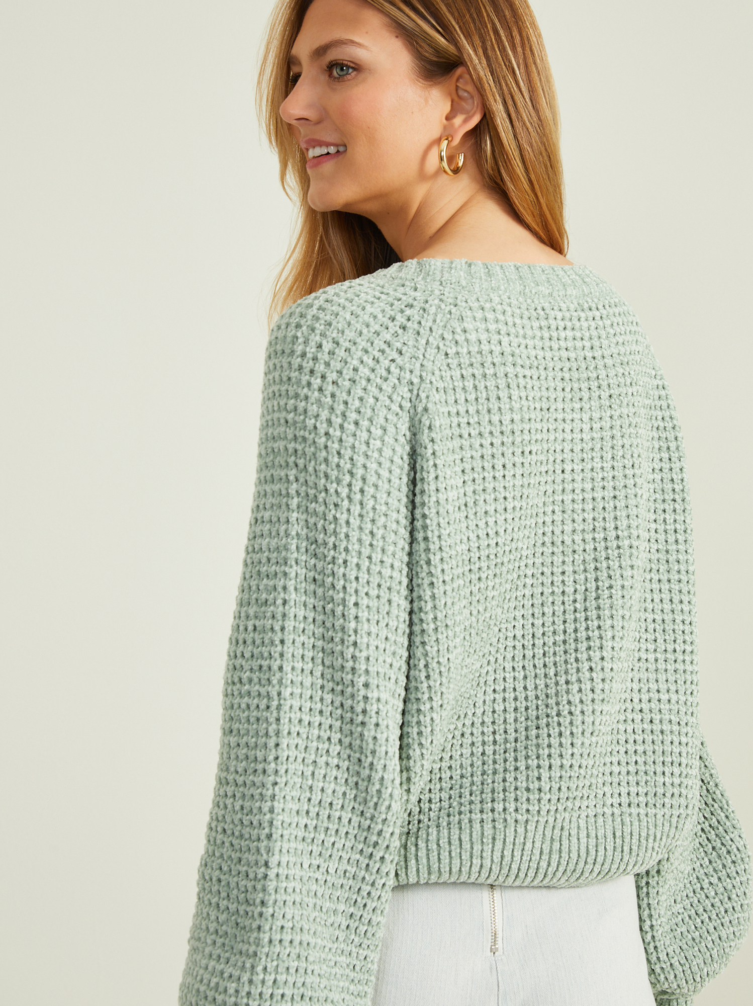 Robyn Chenille Sweater in Iceberg Green Altar d State
