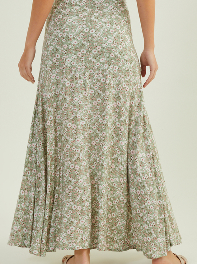 Faith Floral Maxi Skirt Detail 4 - ARULA
