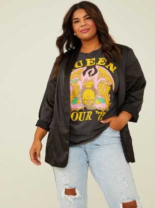 Chloe Satin Blazer - ARULA