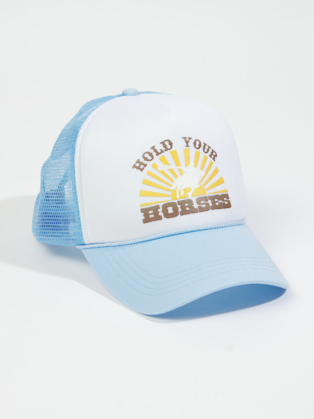 Hold Your Horses Trucker Hat Detail 1 - ARULA