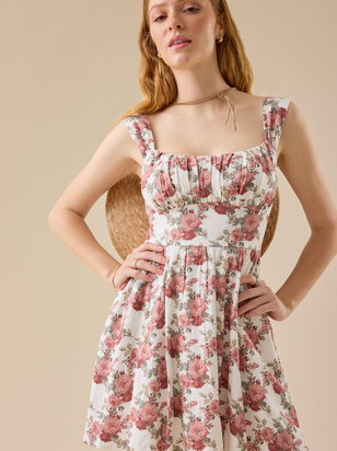 Carlee Floral Mini Dress - ARULA