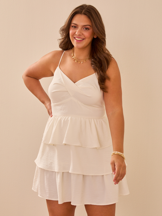 Sara Tiered Mini Dress Detail 4 - ARULA