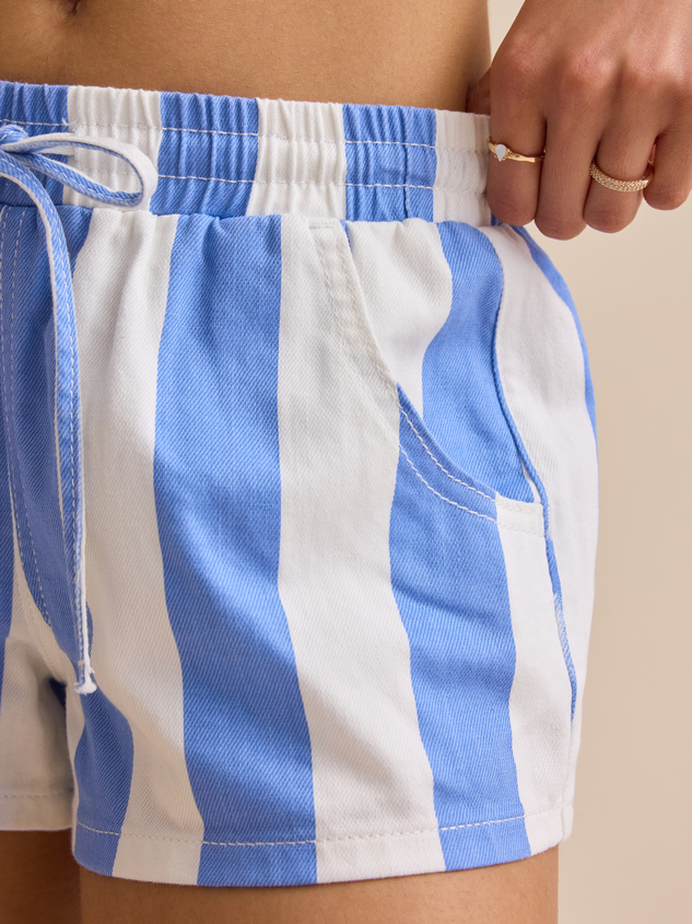 Harbor Striped Mini Short Detail 2 - ARULA