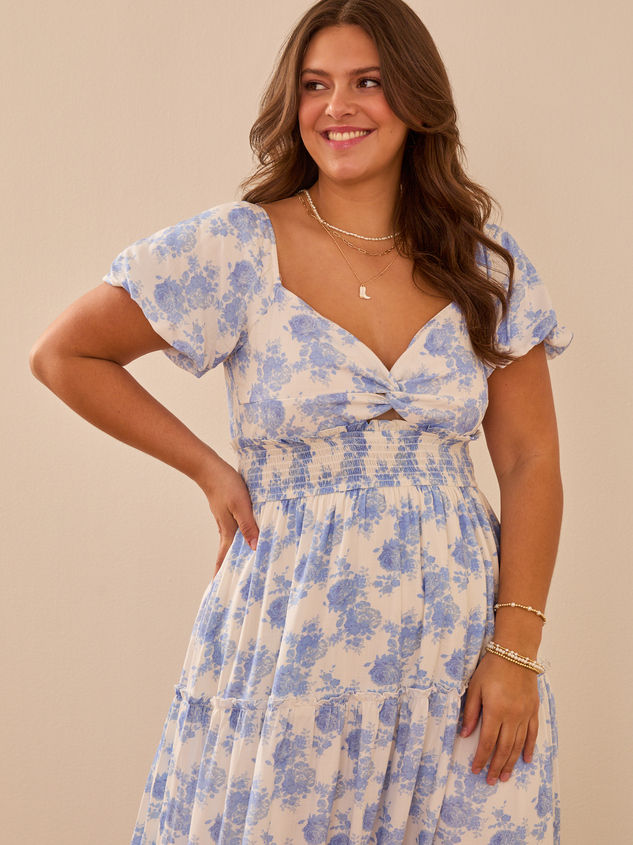 Nadine Floral Maxi Dress Detail 2 - ARULA