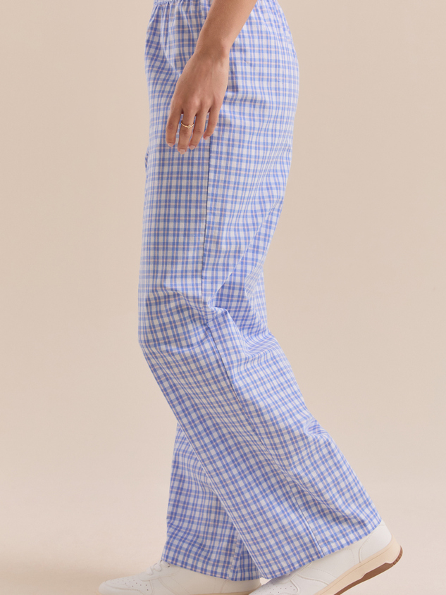 Liv Gingham Relaxed Pant Detail 3 - ARULA