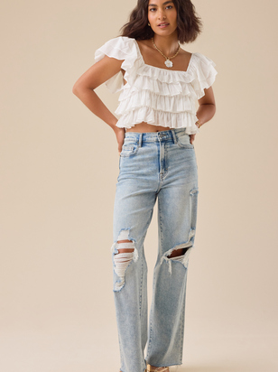 Simone Ruffle Top - ARULA