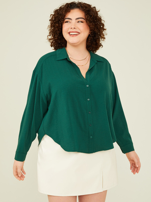 Fallon Long Sleeve Buttondown Top - ARULA