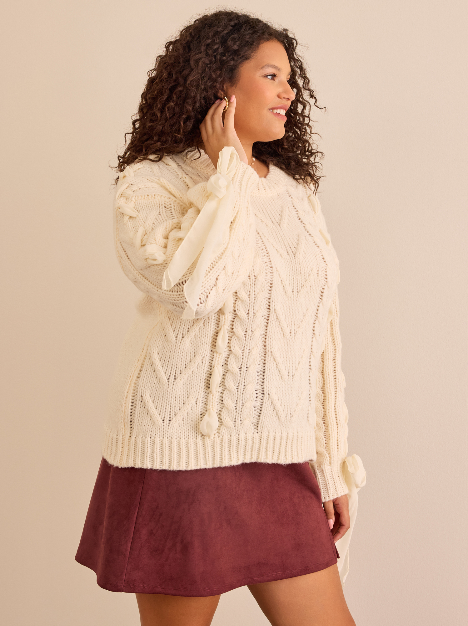 Oversized cream sweater 2025