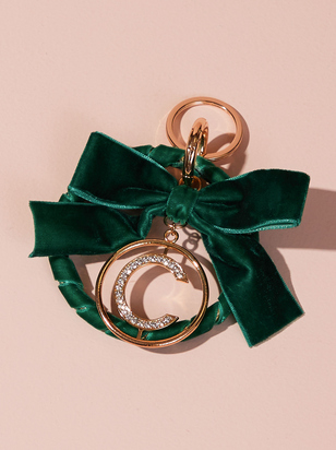 Velvet Monogram Keychain - C - ARULA