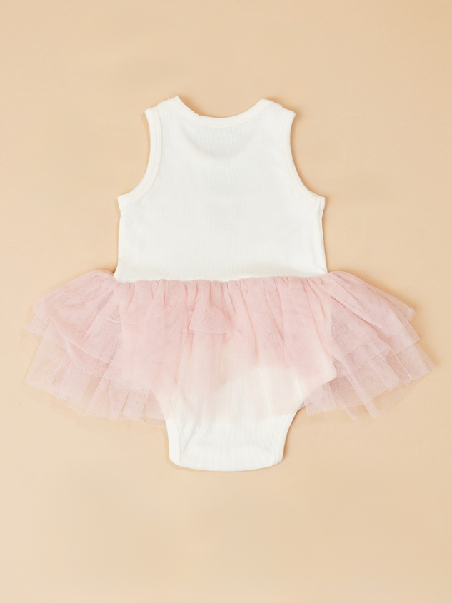 Giselle Bow Tank Tutu Bodysuit Detail 2 - ARULA