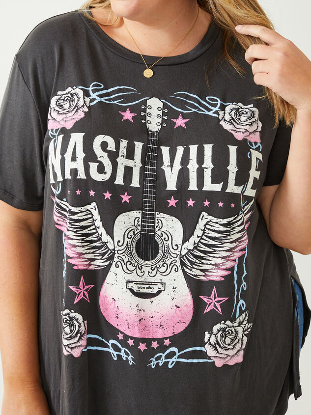 Nashville Rose Tee Detail 4 - ARULA