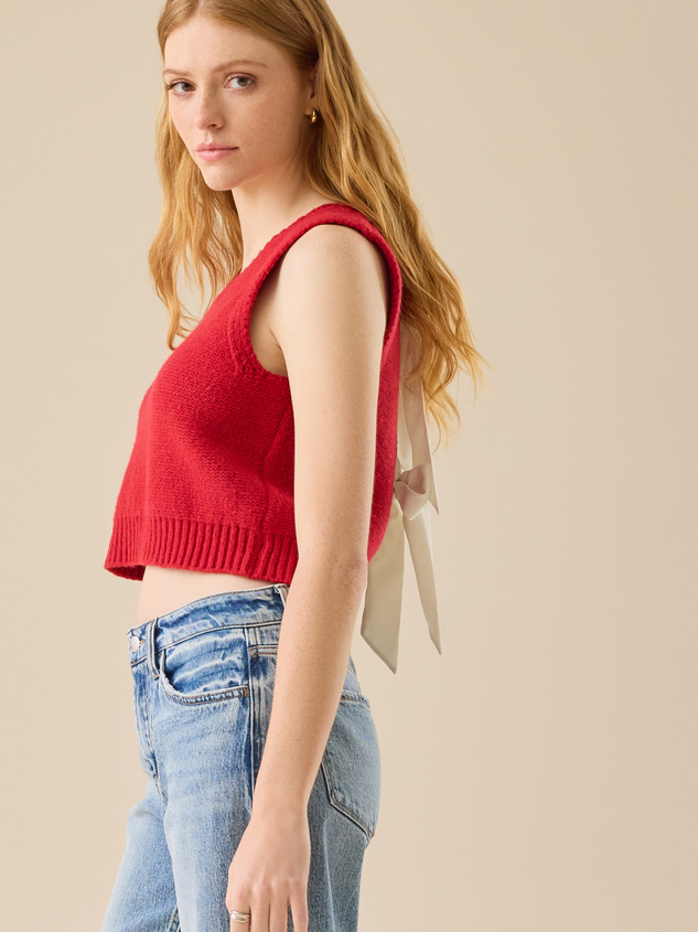 Bonnie Bow Back Vest Detail 3 - ARULA