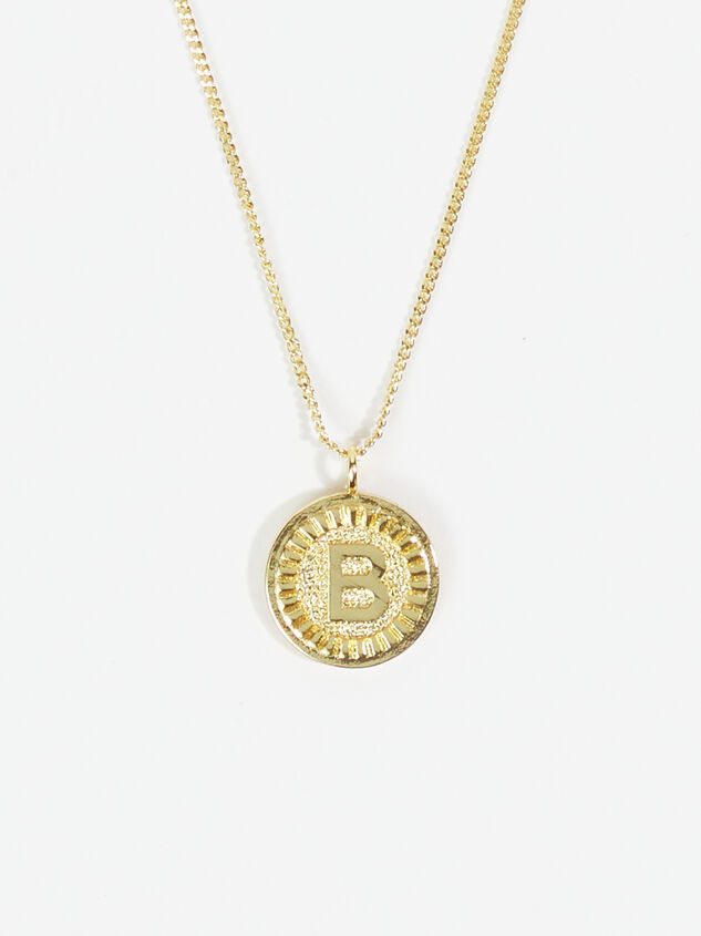 18k Gold Monogram Necklace - B - ARULA