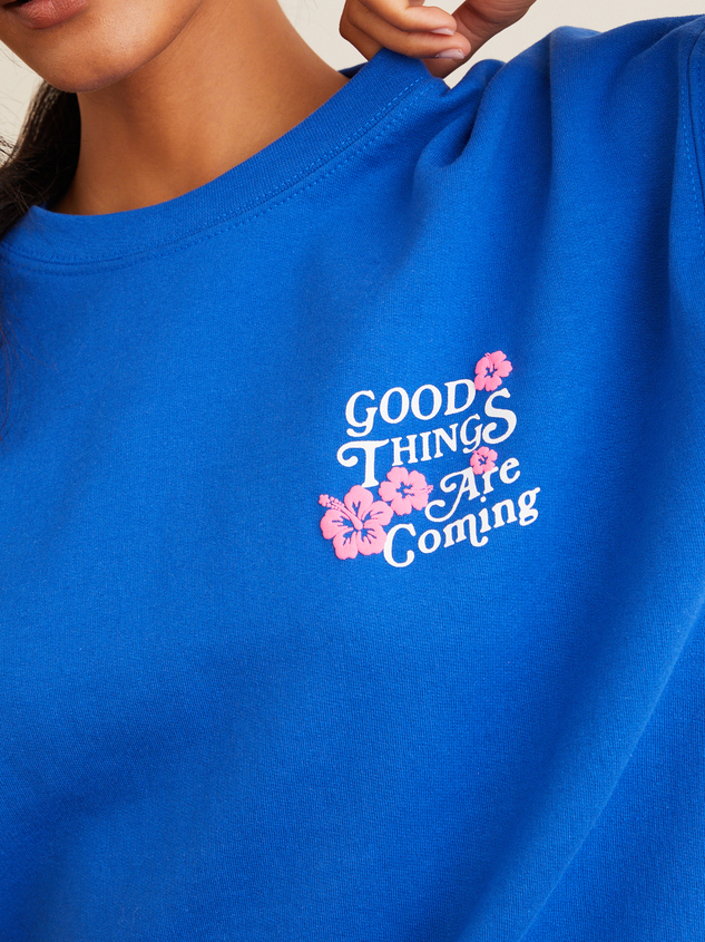 Good Things Graphic Sweatshirt Detail 3 - ARULA