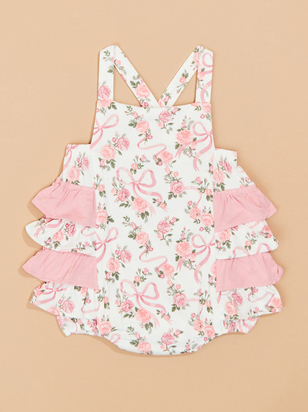 Amelia Floral Bow Ruffle Bubble - ARULA - 