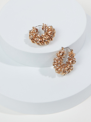 Bellezza Rhinestone Hoop Earrings - ARULA