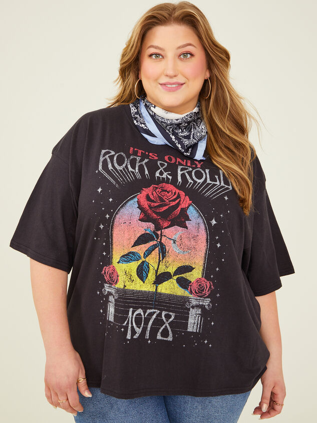 Rock and Roll Rose Tee Detail 2 - ARULA