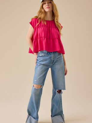 Matalyn Tiered Babydoll Top - ARULA