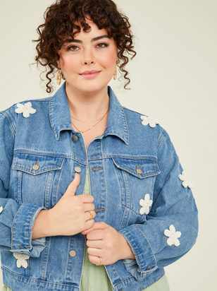 Flower Power Denim Jacket - ARULA