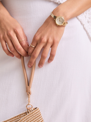 Dainty Round Stretch Watch - ARULA - 